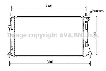 AVA QUALITY COOLING mz2249 -  Радиатор, охлаждение двигателя